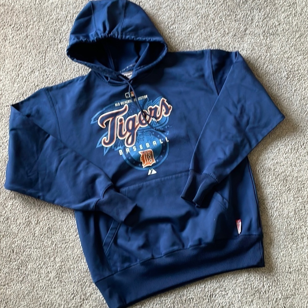 MLB Detroit Tigers Baseball‎ Authentic Apparel Fleece Lined Hoodie
